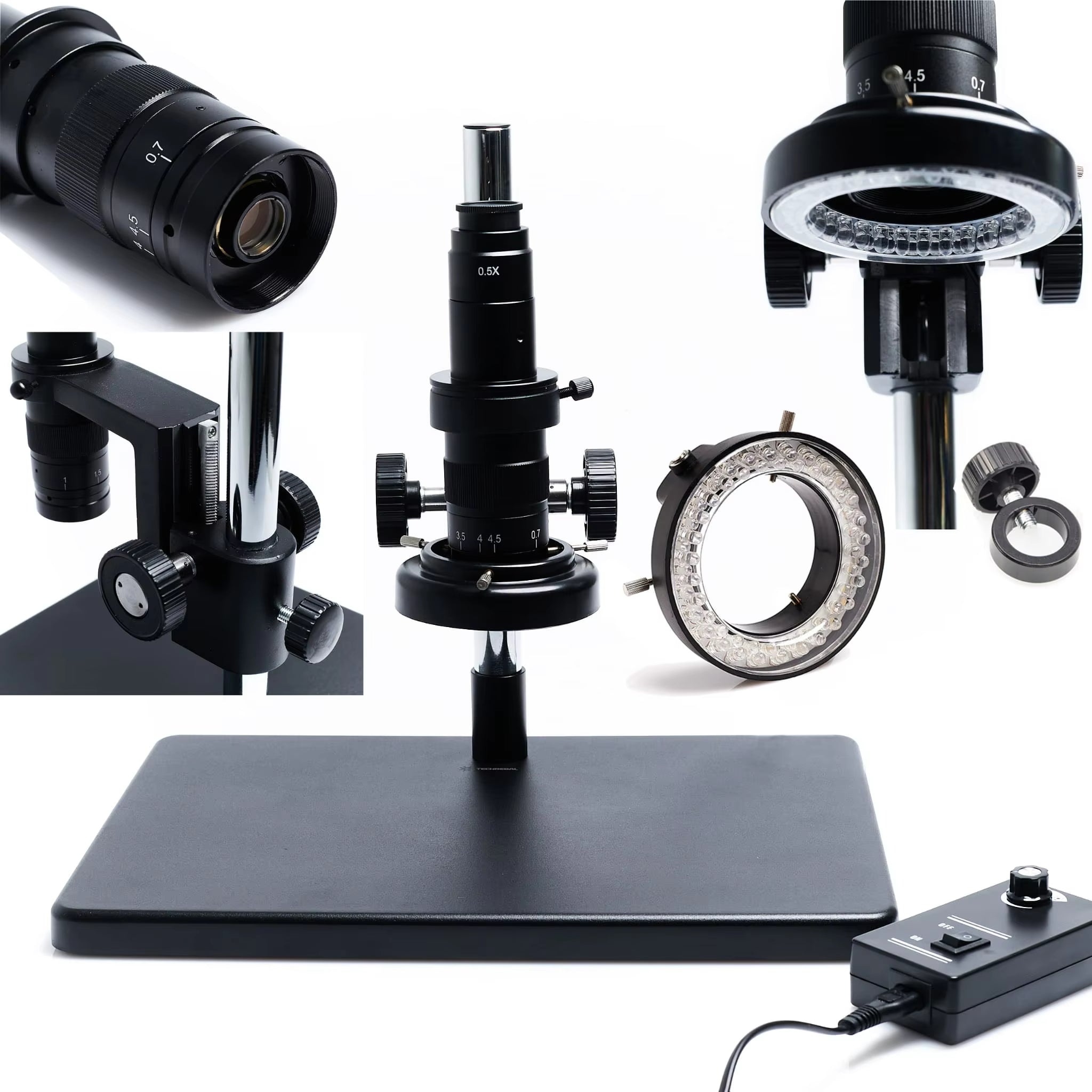 10A Digital C Mount 7X-180X Monocular Industrial Microscope