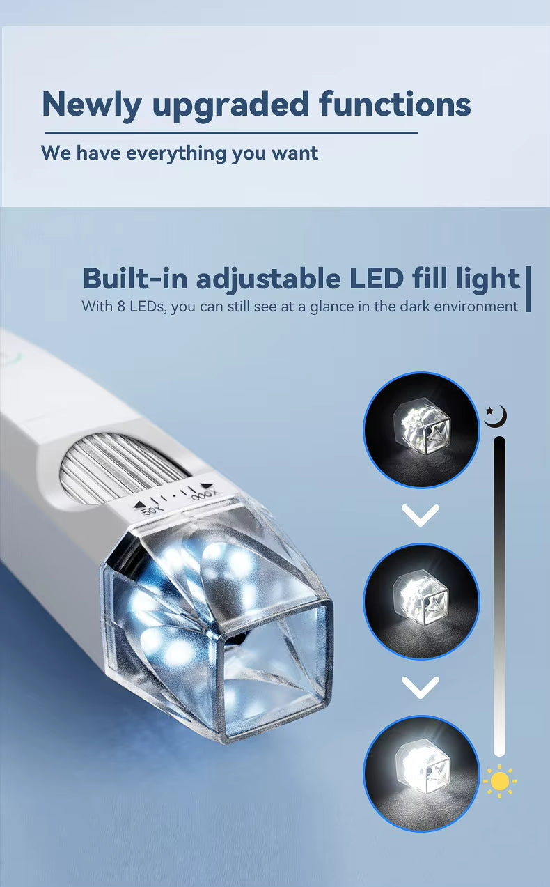 1080p 2m 8 Led Usb Wifi Microscope Digital Small Wireless Portable Digital Microscope for Electronics Pcb Mobile Phone Repair