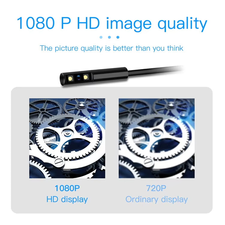 2.4 Inch Industry Endoscope Screen 1080p USB Handheld Digital Endoscope Inspection Camera With Rigid Cable