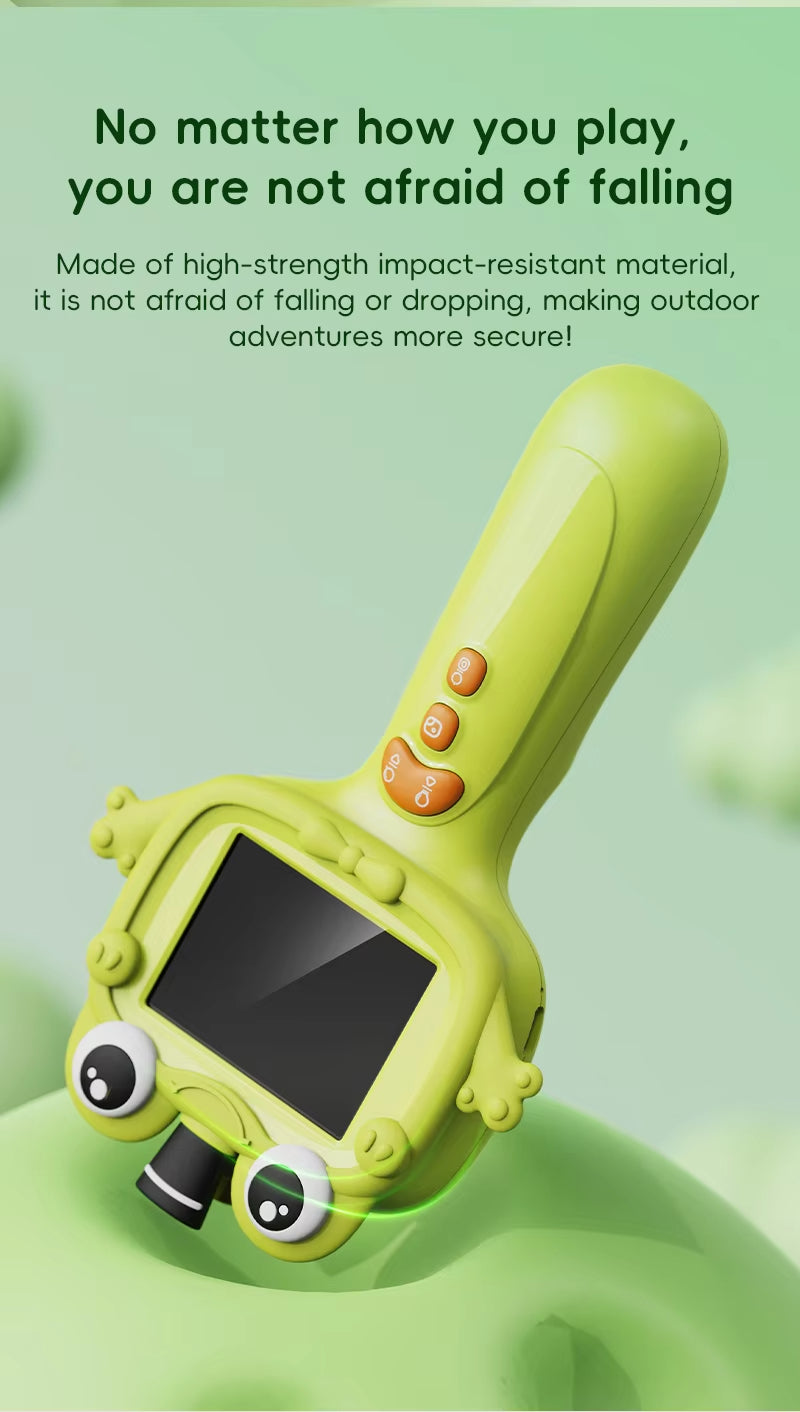 2.4 Inch HD Portable Digital Inspection Camera for Kids Big Eyes Frog Design Cheap Mini Smart Borescope