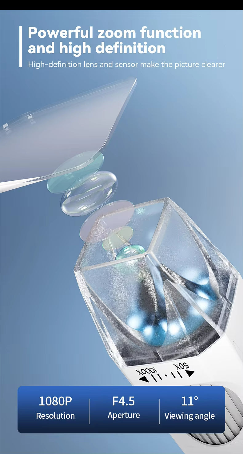 1080p 2m 8 Led Usb Wifi Microscope Digital Small Wireless Portable Digital Microscope for Electronics Pcb Mobile Phone Repair