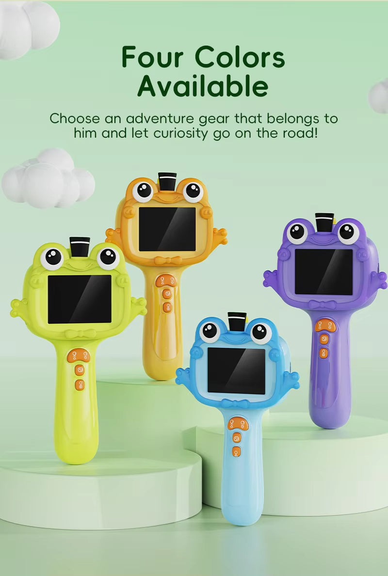 2.4 Inch HD Portable Digital Inspection Camera for Kids Big Eyes Frog Design Cheap Mini Smart Borescope