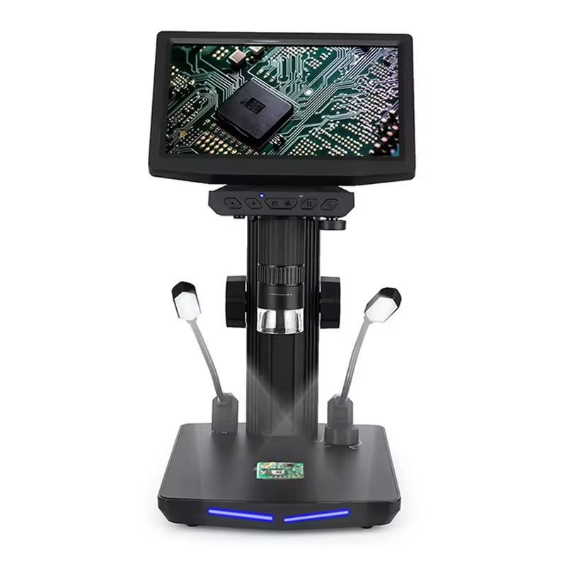 10.1 Inch Desktop Digital Microscope for Adults 50X-1600X Magnification IPS Screen 8MP Photo 1080P Video