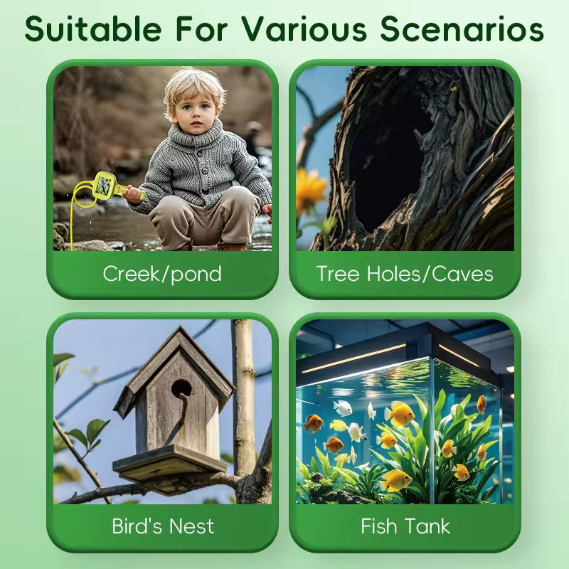 2.4 Inch HD Portable Digital Inspection Camera for Kids Big Eyes Frog Design Cheap Mini Smart Borescope