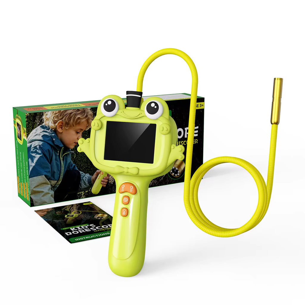 2.4 Inch HD Portable Digital Inspection Camera for Kids Big Eyes Frog Design Cheap Mini Smart Borescope