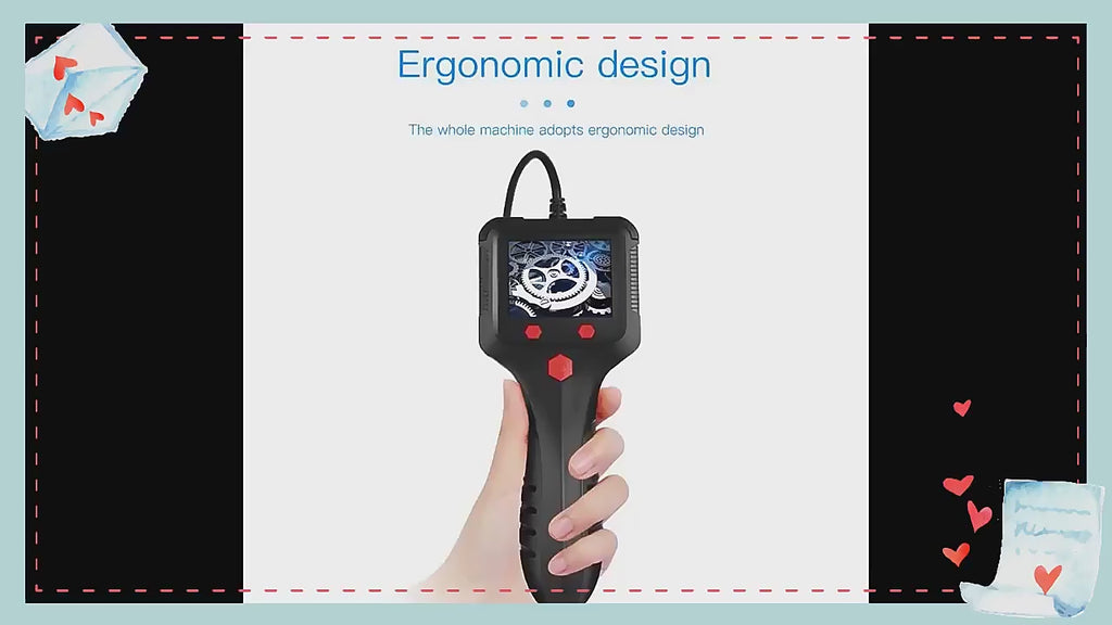 2.4 Inch Industry Endoscope Screen 1080p USB Handheld Digital Endoscope Inspection Camera With Rigid Cable